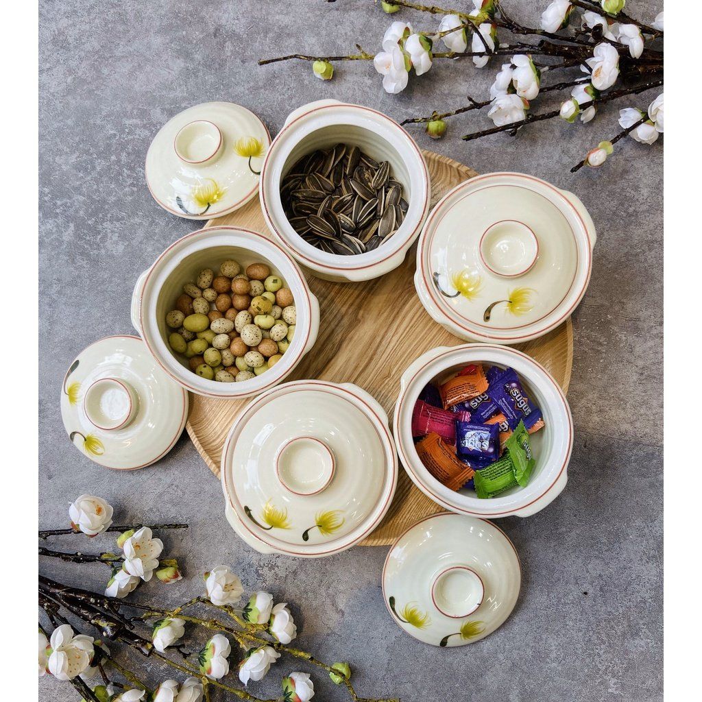  [Mẫu Mới Nhất 2022] Khay Mứt Tết / Khay Bánh Kẹo Phong Cách Châu Âu / Gốm Sứ Thủ Công Cao Cấp Cực Sang Trọng 