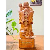  Di Lặc chúc phúc Đế Phú Quý Phát Tài gỗ hương 