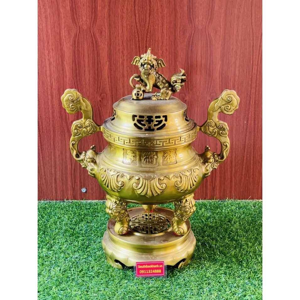  Lư Trầm đồng chính hãng Đại Bái cao 20 cm 