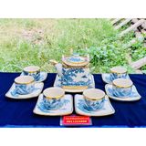  Bộ ấm chén gốm sứ men rạn xuất xứ Bát Tràng cao cấp BKCEVN-8032 