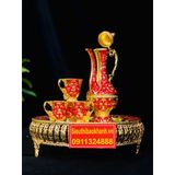  [QUÀ TẾT]-Bộ Ấm Chén Đồng Cao Cấp Dáng Hoàng Gia-Bảo Khánh Việt Nam 750ml 