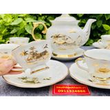  Sieu Thi Bao Khanh -Bộ ấm chén Phú quý vẽ vàng 