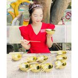  Bộ bát đũa hợp kim đồng mạ vàng -Siêu thị Bảo Khánh 