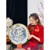  Đĩa gốm trang trí,để bàn đẹp chính hãng Bát Tràng-Gốm sứ Bảo Khánh 