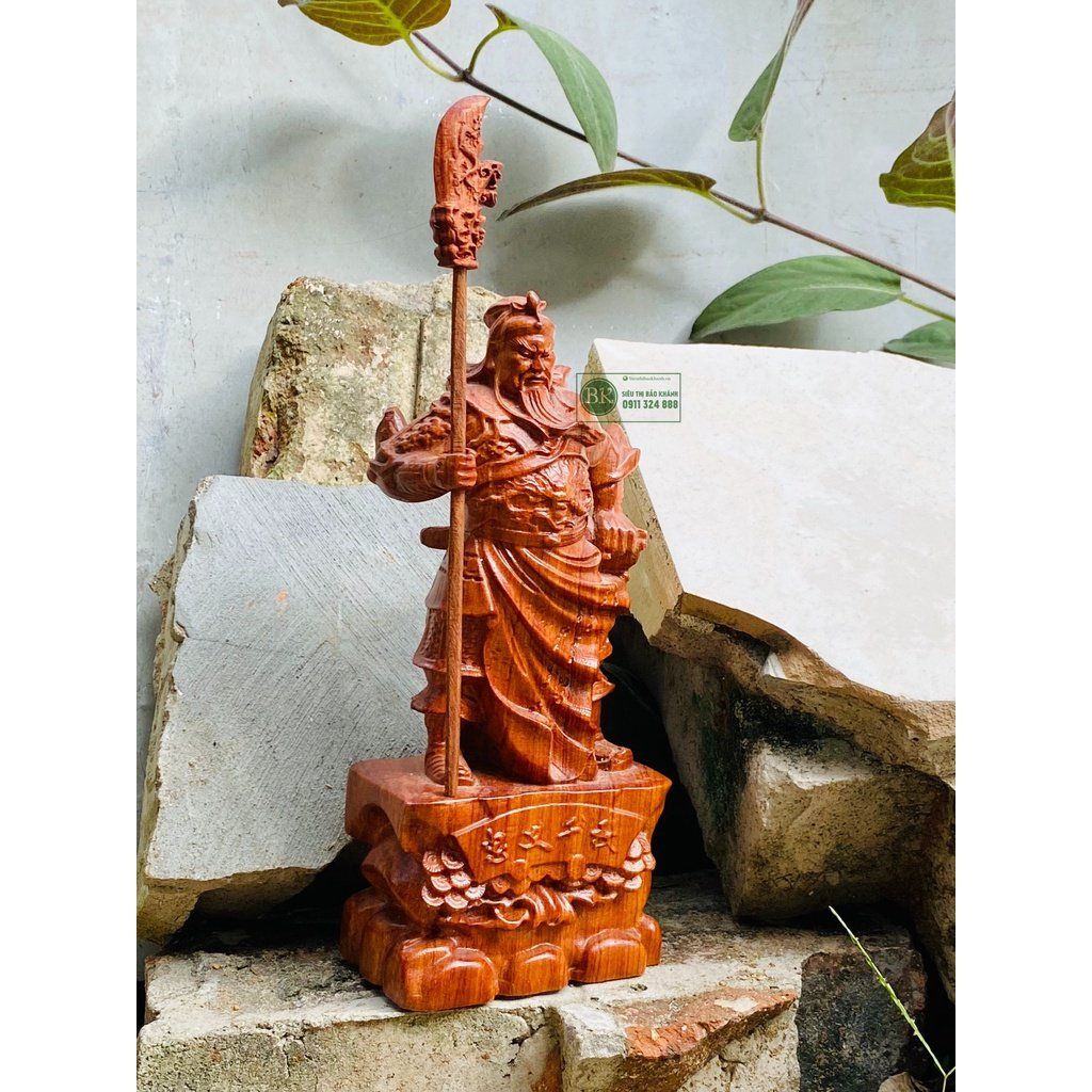  Tượng Quan Công phong thủy ,quà tặng,trang trí gỗ hương 20cm 