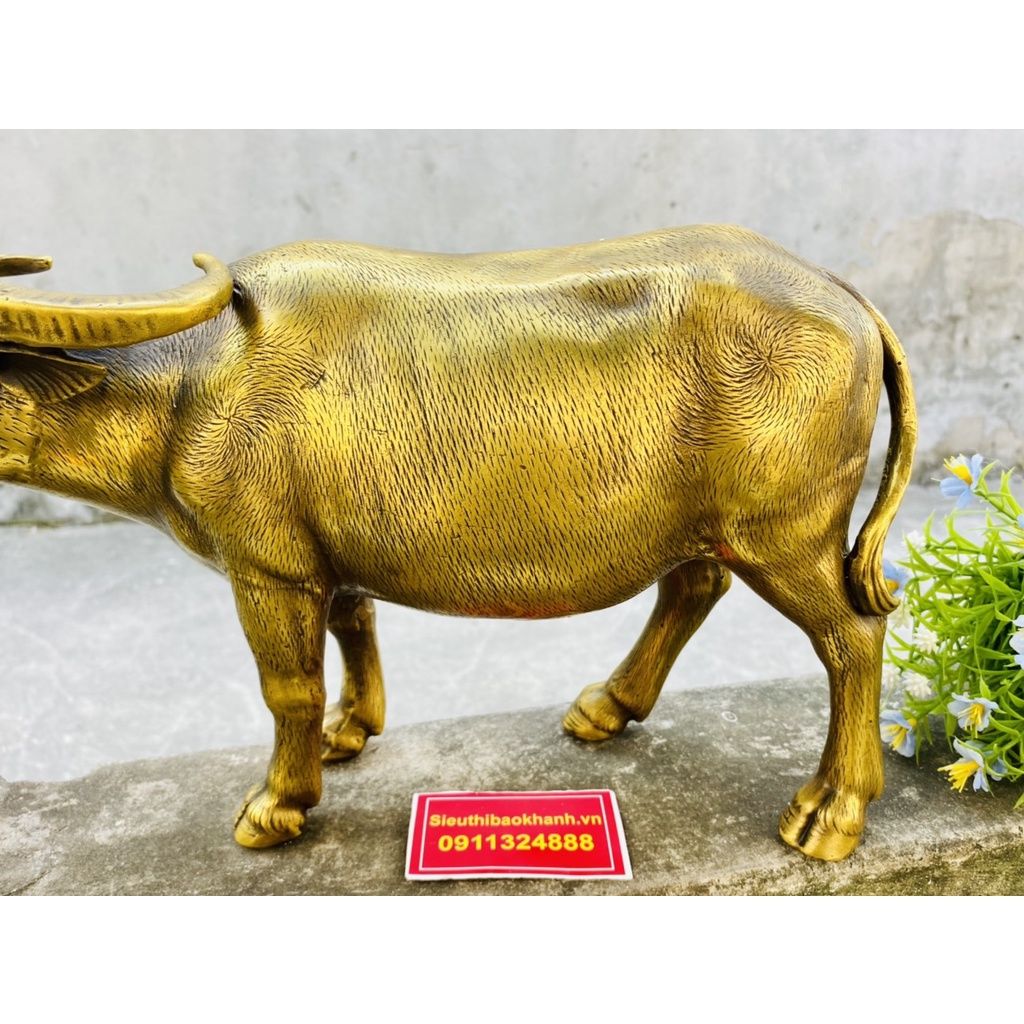  Trâu đồng phong thủy cao cấp 30 cm-mỹ nghệ bảo khánh 