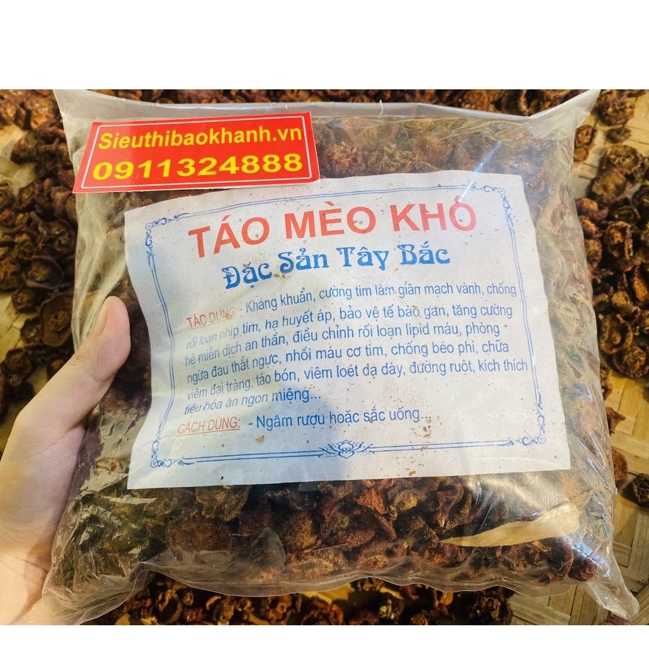  Táo mèo sấy khô đóng túi niêm phong loại 1kg 