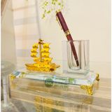 Ống đựng bút pha lê họa tiết thuận buồm xuôi gió-quà tặng,quà biếu,đồ trang trí-bảo khánh việt nam 