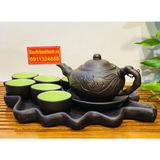  Ấm chén tử sa Bát Tràng cao cấp chính hãng 350ml-Ấm chén Bảo Khánh 