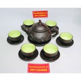  Bộ ấm chén tử sa lòng xanh Bát Tràng 