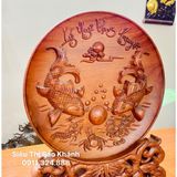  Đĩa cảnh Lý Ngư Vọng Nguyệt 