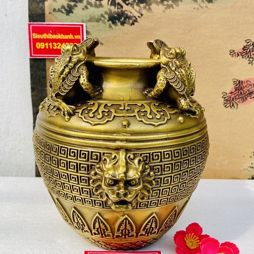  Tụ Bảo Tứ Thiềm Thừ Chất Liệu Đồng Cao Cấp 13cm-Mỹ Nghệ Bảo Khánh 