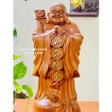  Di Lặc chúc phúc Đế Phú Quý Phát Tài gỗ hương 