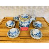  Bộ ấm chén men rạn bọc đồng vàng -Bảo Khánh 