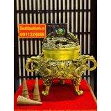  Xông trầm hương đồng quà tặng,đồ trang trí cao cấp 15cm -mỹ nghệ bảo khánh 