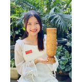  Ống cắm nhang gỗ trang trí phong thủy bàn thờ 