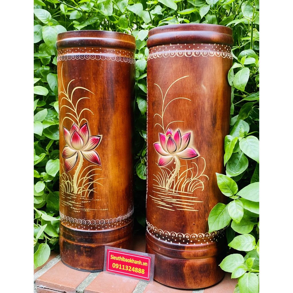  Cặp ống đựng nhan hoa sen-sieuthibaokhanh 