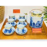  Bộ ấm tích Bát Tràng Trúc Lâm Thất Hiền BKCE-001710VN-0006 