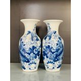  Cặp lục bình cá chép vờn sen 