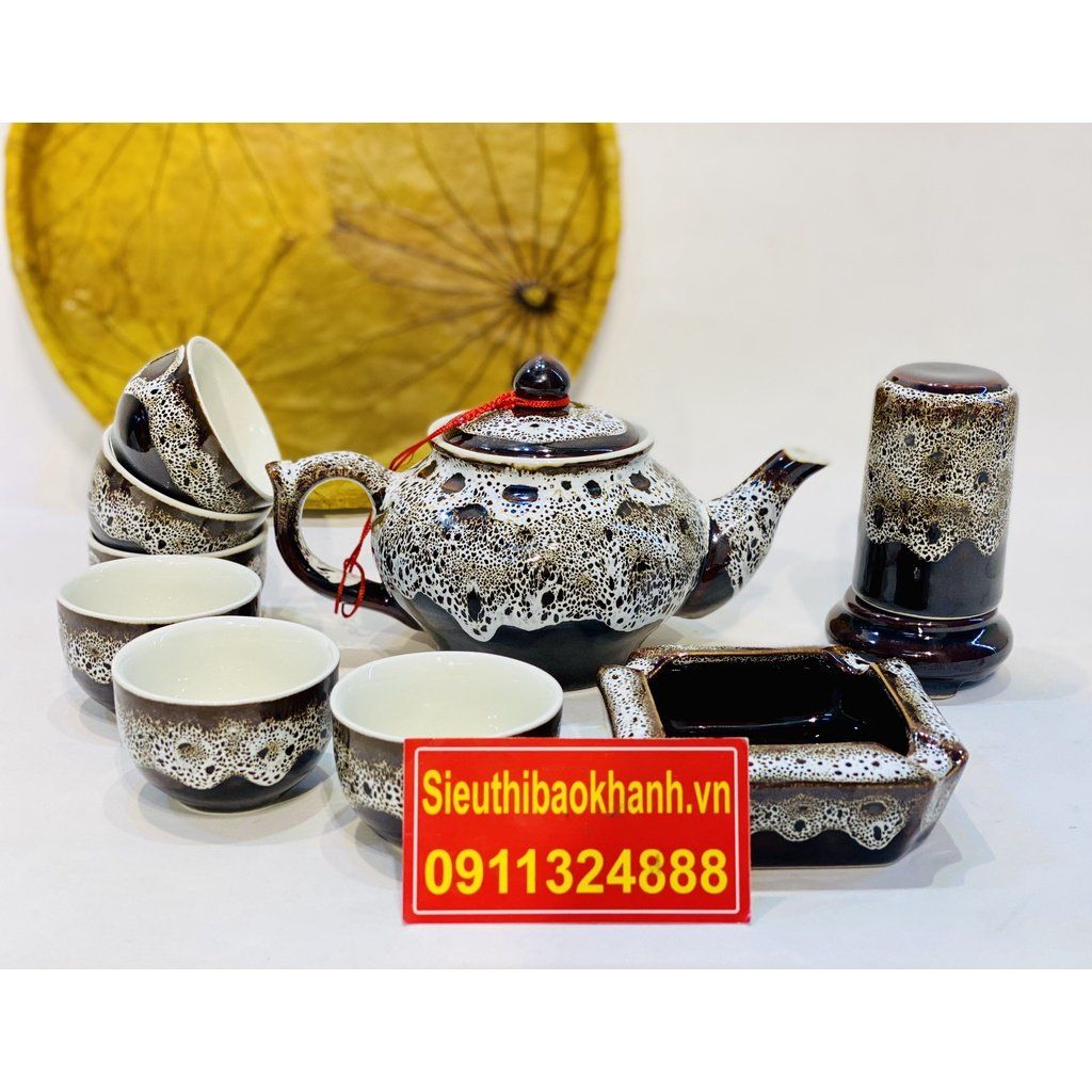  [BÁT TRÀNG CHÍNH HÃNG]-BỘ ẤM CHÉN BÁT TRÀNG 350ML-MỸ NGHỆ BẢO KHÁNH 