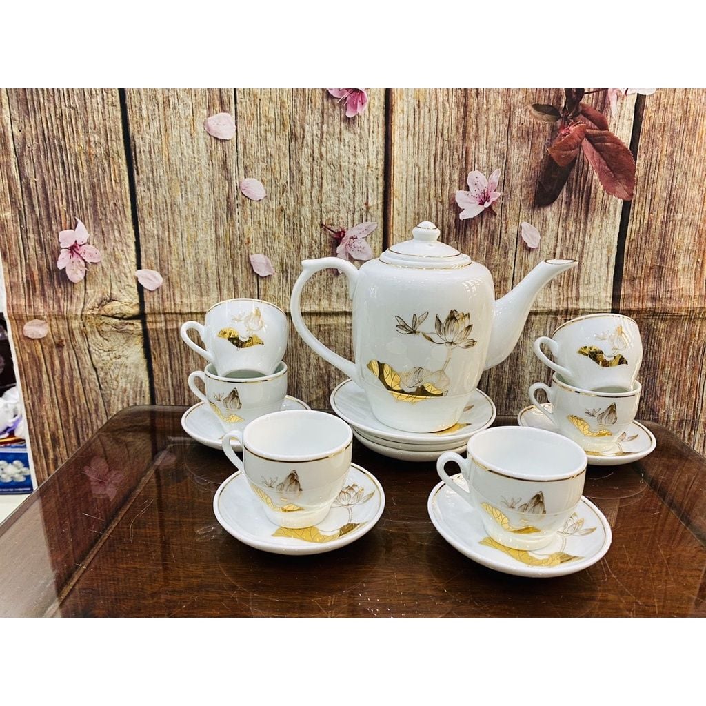  Bộ ấm chén Bát Tràng cao cấp chính hãng 800ml 