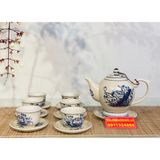  Bộ ấm chén,ấm trà Đẹp men rạn Bát Tràng cao cấp 400ml 