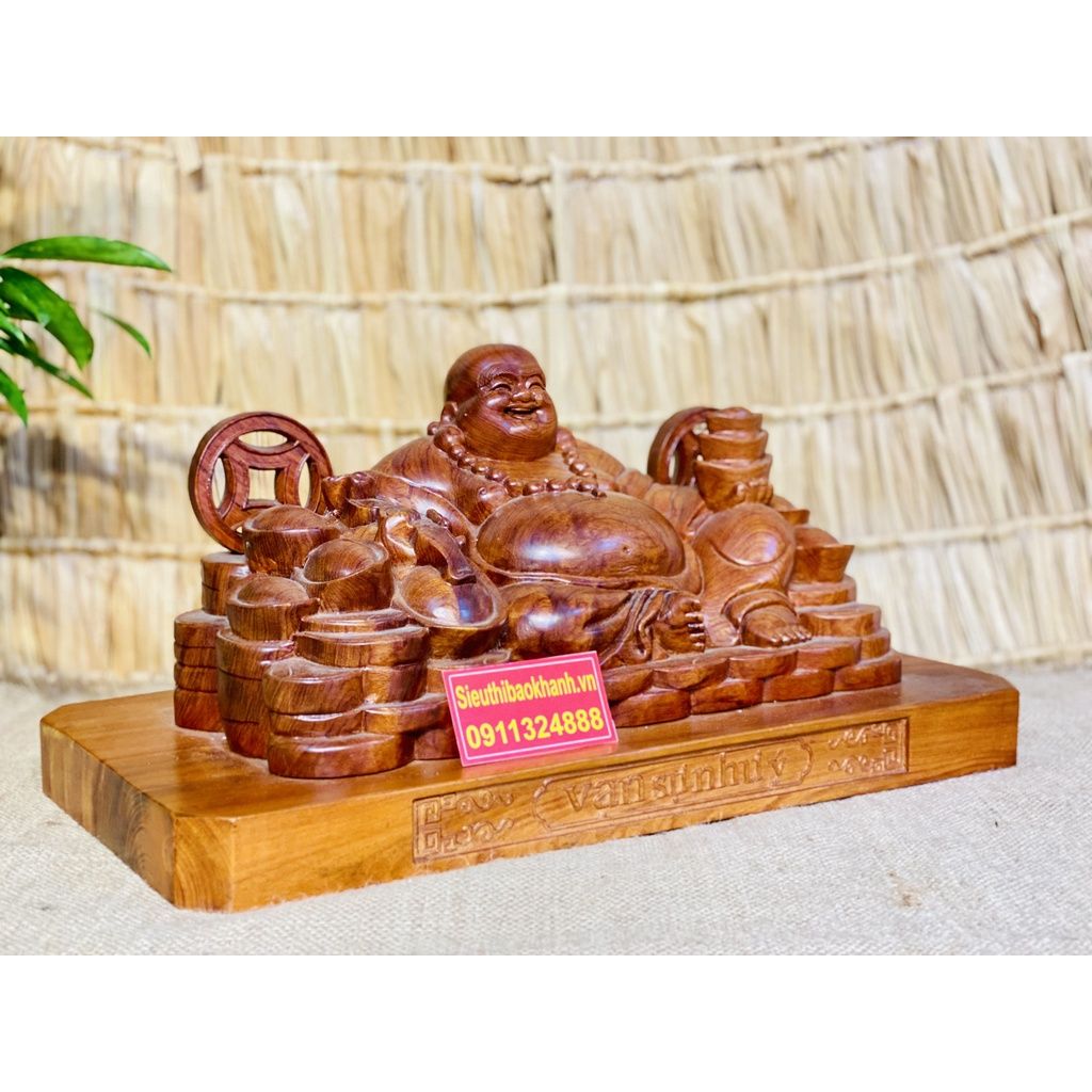  Tượng Ông Phật Di Lặc Bồ Tát Gỗ Hương Cao Cấp-Mỹ Nghệ Bảo Khánh 49cm 