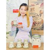  [BÁT TRÀNG CHÍNH HÃNG]-Bộ tích men màu cao cấp 1,5l 