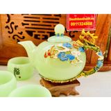  Bộ ấm trà ngọc nguyên khối Pakistan cao cấp BKCEVN-8045 