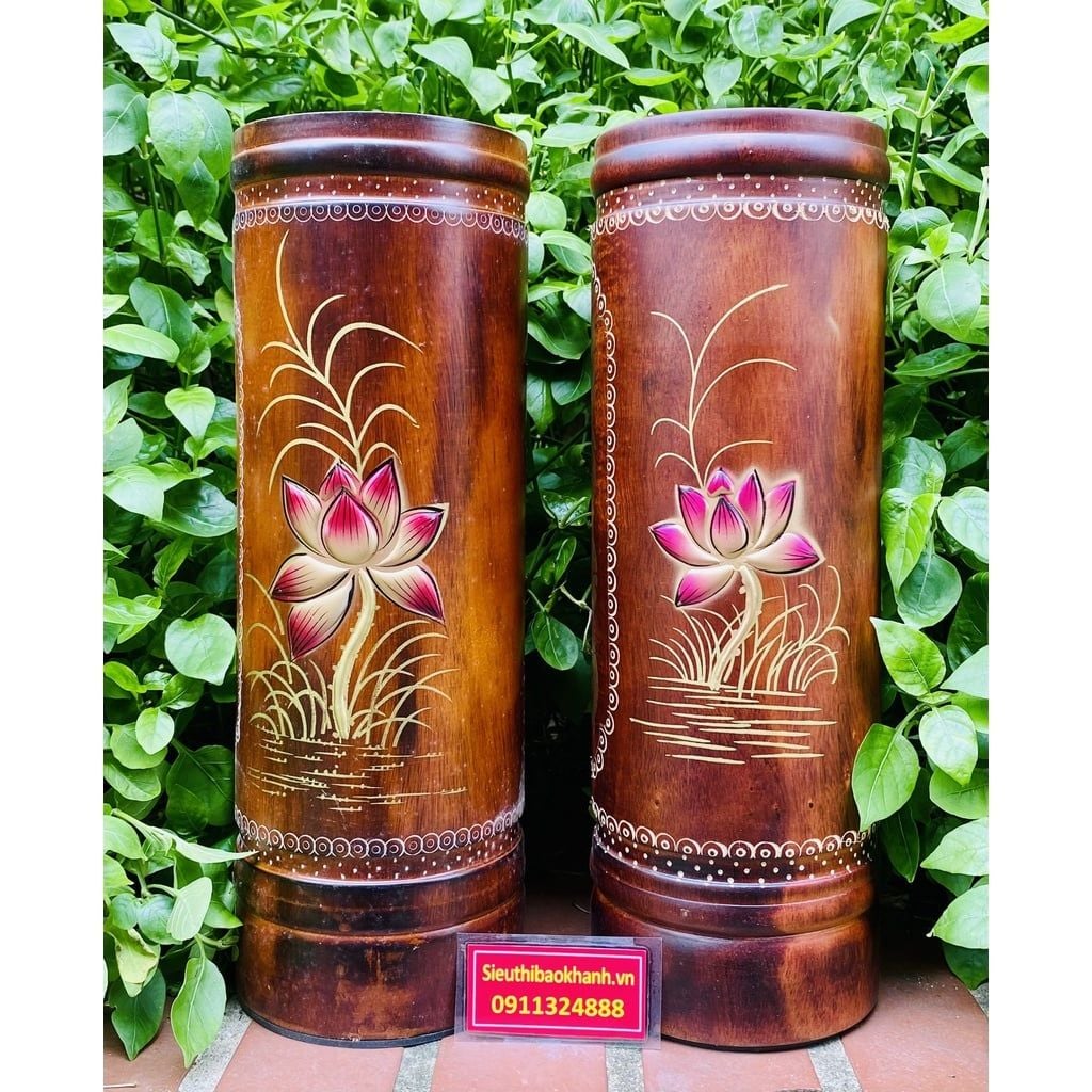  Cặp ống đựng nhan hoa sen-sieuthibaokhanh 