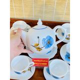  Bộ ấm chén họa tiết hoa xanh 