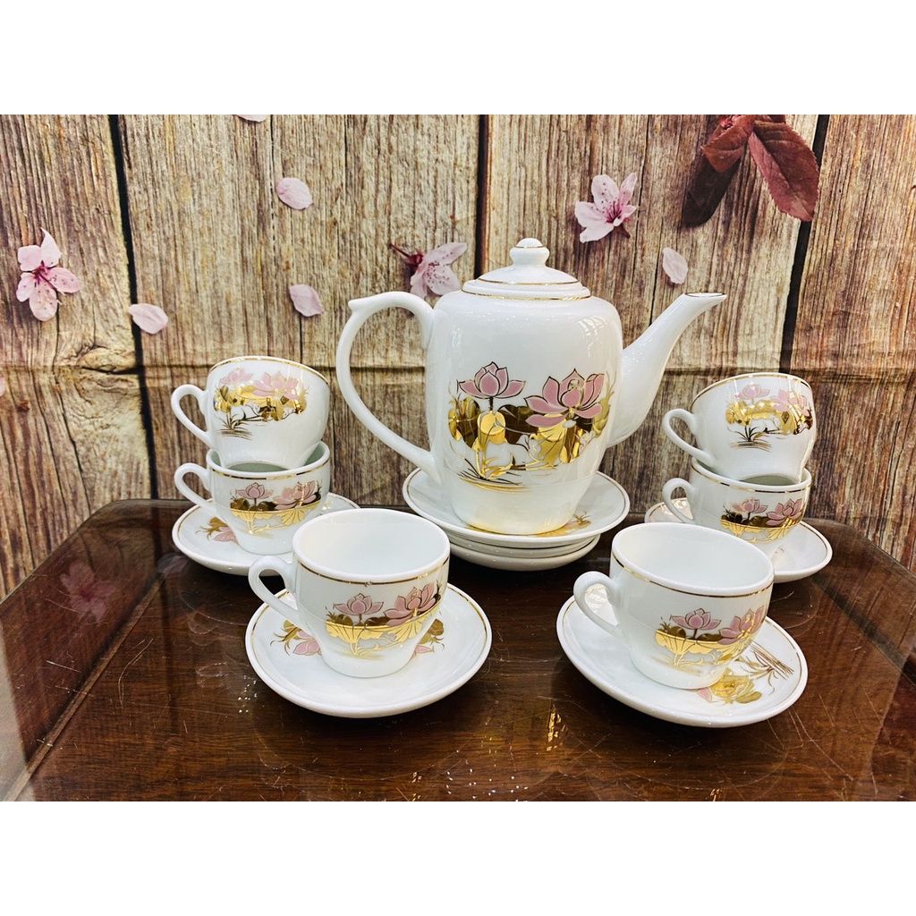  Bộ ấm chén Bát Tràng cao cấp chính hãng 800ml 