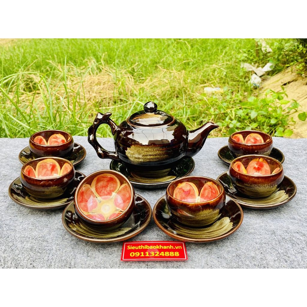  Bộ ấm chén hỏa biến lòng hoa 