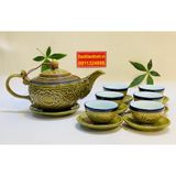  [HÀNG CHÍNH HÃNG]-Bộ ấm men màu xuất xứ Bát Tràng 