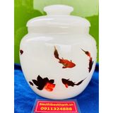  Hũ đựng chè họa tiết đàn cá chép 