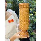  Ống cắm nhang gỗ trang trí phong thủy bàn thờ 