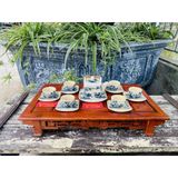  Bộ ấm chén men rạn cổ Bát Tràng, dáng vuông BKCE-000810VN-0003 