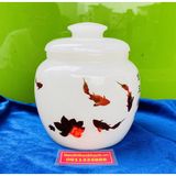  Hũ đựng chè họa tiết đàn cá chép 