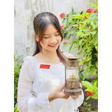  Đèn dầu trang trí thờ cúng bằng đồng (cao 20cm) 