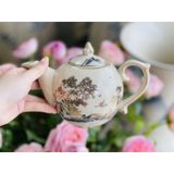  Bộ ấm chén họa tiết Sơn Thủy hoàng gia vẽ vàng Bát Tràng 500ml 