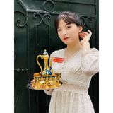  Bộ ấm chén hợp kim Đồng dáng hoàng gia cao cấp 750ml 