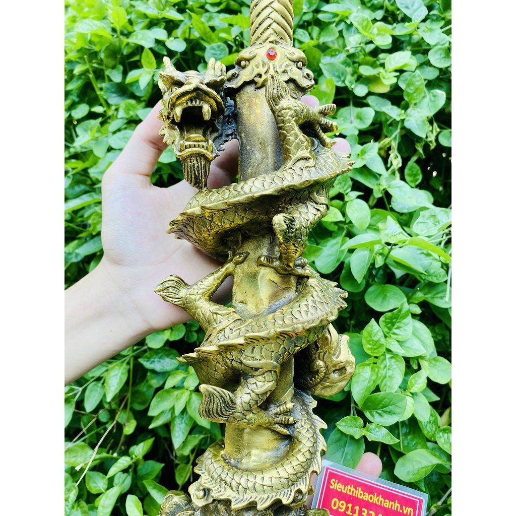  Tượng rồng cuộn phong thủy -Bảo Khánh 