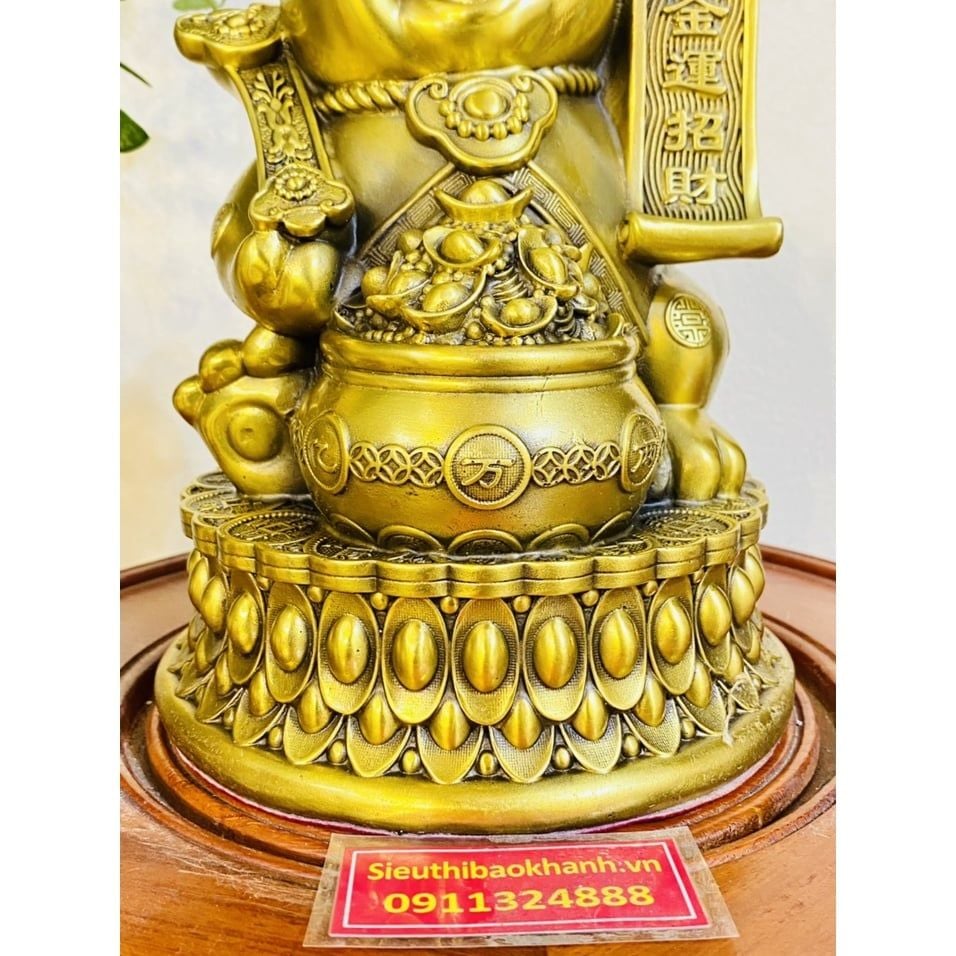  Tượng mèo thần tài mạ vàng 
