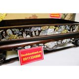  [NGHỆ THUẬT TRÀ ĐẠO]-Khay Trà Gụ Chân Quỳ Khảm Trai 34cm-Mỹ Nghệ Bảo Khánh 