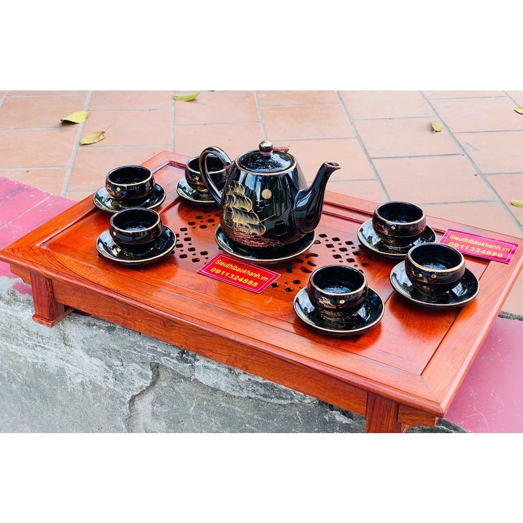  Bộ ấm chén Bát Tràng Thuận Buồm Xuôi Gió  BKCEVN-8167 