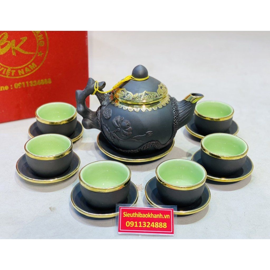  Bộ ấm chén tử xa bọc vàng 