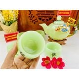  Bộ ấm trà ngọc nguyên khối Pakistan cao cấp BKCEVN-8045 