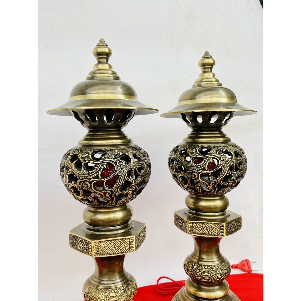  Đèn dầu bằng đồng Đại Bái chính hãng 