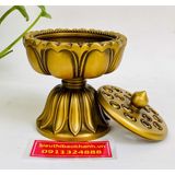  Xông trầm đồng trang trí thiết kế búp sen-Siêu Thị Bảo Khánh 