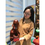  Tượng chó tài lộc gỗ hương cao cấp - uy tín 